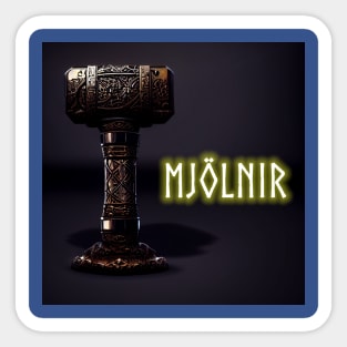 Mighty Mjolnir Thor Hammer Norse Sticker